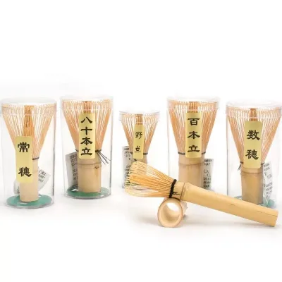 Wholesale Customized Handmade Bamboo Matcha Tea Whisk Set 100 Prong Eco-Friendly Food Grade Japandi Design High Quality Durable