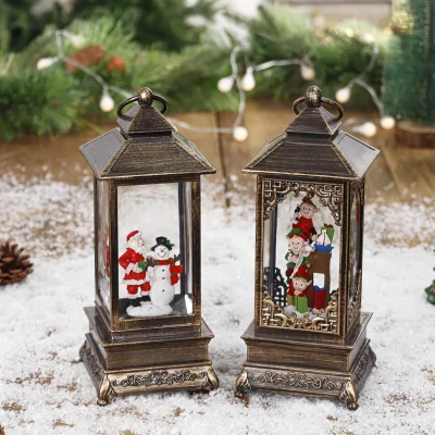 Hot Sale Christmas Snow Globe Light with Santa Inside Christmas Party Snowglobe with Light Decoration