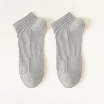 Wholesale Stockings Women Thin Solid Color Boat Socks Double Needle Cotton Socks Office Stockings White Socks