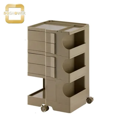 Nail Salon Organizer Trolley Carts with Nail Salon Machine Stand Trolley for 3 Layers Modern Salon Trolley