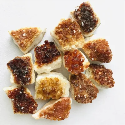 Wholesale Natural High Quality Small Size Crystal Cluster Dark Color Citrine Cluster  for Home Decoration Gifts