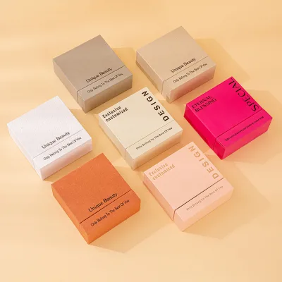 Recycled-Texture Paper & Cardboard Jewelry Packaging Box for Rings Necklaces with Inner Lid Drawer-Style Wholesale