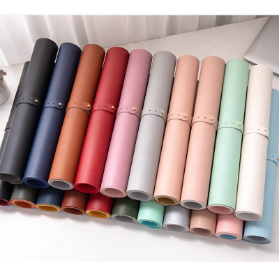 Factory Custom Size Print Non Slip PVC PU Leather Desk Pad Gaming Protector Office Table Mat Mouse Pad