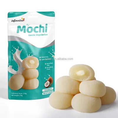 Factory Sandwich With Sweet Grain Snacks Desserts Japanese Mochi Coconut Milk Flavor Rice Cakes Desserts