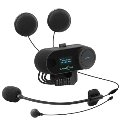 Freedconn T-COM SC 800 Meters Full-duplex Intercom Mobile Phone/MP3/GPS Connective 3 Riders Connective FM Radio LCD Screen