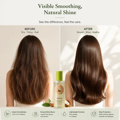 OEM/DOM Coconut Essential Oil Hair Care Spray 100ML for All Hair Types Support Private Label Smoothing Moisture Noishment