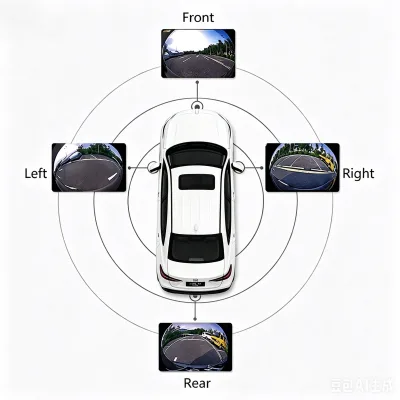 1080P2D 360 Panoramic View System for City Sedan 2025 2026 AHD Side View Camera Plug Play AVM Parking Assist Kit IP67