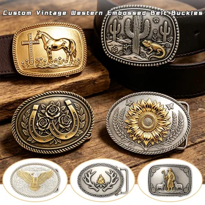 Western Vintage Metal Belt Buckle Custom Antique Cowboy Rodeo Engraved Clasp Rustic 3D Badge Souvenirs Video Check 2026 Machines