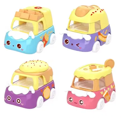 Hot Selling Cute Plastic Cars Toys Mini Burger and Desert Shape Alloy Car