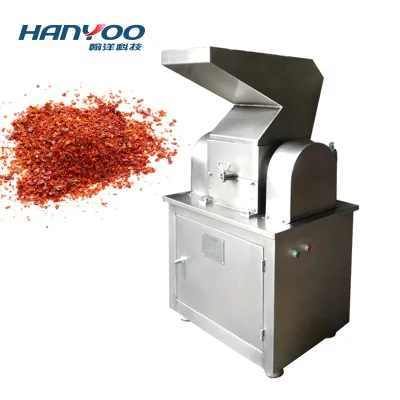 Hanyoo High Efficiency Automatic Stainless Steel Dry Herb & Leaves Coarse Crusher with High Capacity for Food Processing