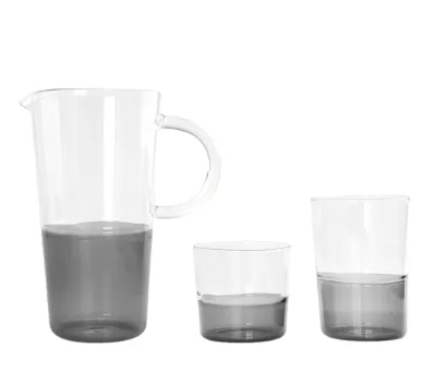 Premium Borosilicate Glass Drinking Pitcher Set Tumblers-Heat Resistant BPA Free Food Safe Reusable Water Jug Glasses for Home
