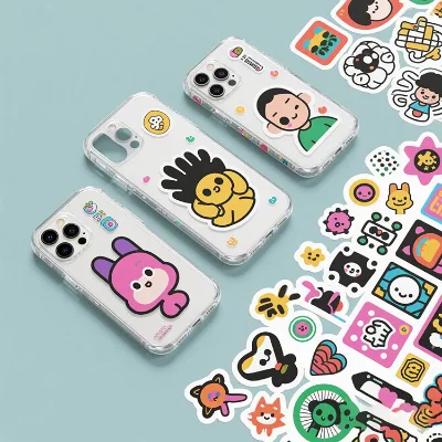 Anti-Scratch UV for PVC Cartoon Waterproof Eco-Friendly Phone Case Wrap Transfer Sticker Decor Decal with Custom Size