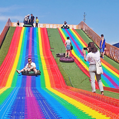 Safe Rainbow Slide for Farms Low Investment High Fun for Everyone