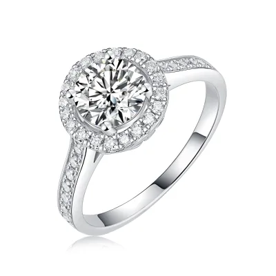 Custom 18K Real Gold Wedding Ring With IGI Certificate Au750 Jewelry and Lab Grown Diamond for Weddings