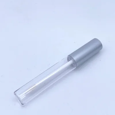 Empty Aluminium Top Mascara Tubes With Brush Plastic Round Eyelash Tube Clear Makeup Eyeliner Tube