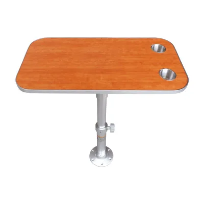 AUTOLIUMA Car-mounted Adjustable Table Stand Solid Wood Multi-layer Board Manual Table Legs Hand-cranked Adjustable for RVs Cars