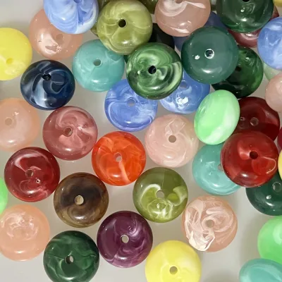 Wholesale 11*20mm Two-Tone Acrylic Matte Multi-Color Flat Abacus Shape Beads Handmade DIY Bracelet Jewelry Accessories