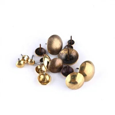 Antique Brass Decorative Tack Nails Furniture Upholstery Pins Flat Head Binding Nails for Sofa Chair Bed