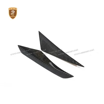 Universal Real Carbon Fiber Car Front Bumper Fins Canard Splitter Canards Exterior Decal Trim 2 Pcs/Set