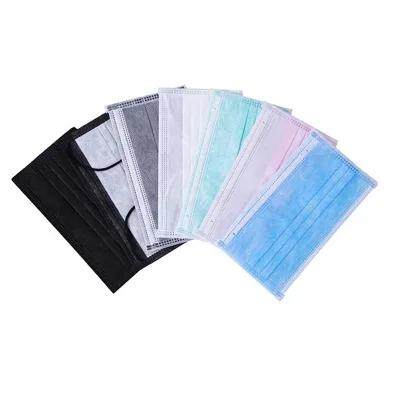Wholesale 3 Ply Medical Masks Cheap 3 Layer Surgical Face Masks with Color Disposable Protection Face Masks