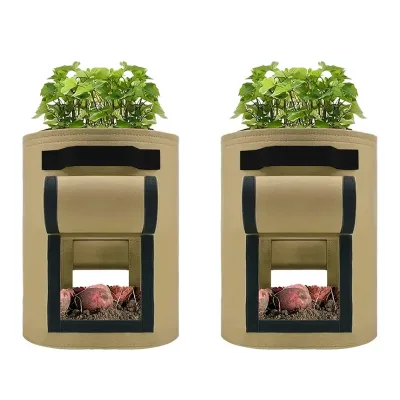 Hot Selling Outdoor Durable Fabric Planter Durable Potato Plant Grow Bag for Vegetable Gardening