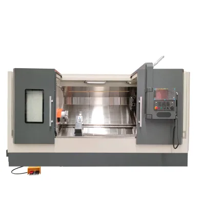 CNC Turn-Mill Center TCK56Y with A2-8 Spindle 10'' Hydraulic Hollow Chuck 12-Position BMT45 Live Turret ±45 mm Y-axis Travel