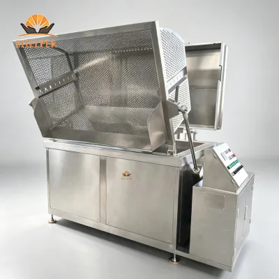 Commercial Tilting Blanching Kettle with Mesh Basket Suitable for the Pre Processing of Vegetables and Meat