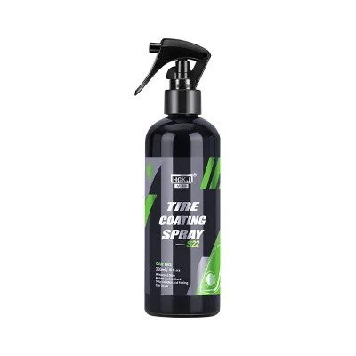 HGKJ Automotive UV Clear Coat Tire Dressing Spray Glossy Wet Look for Vinyl & Plastic Car Care Product