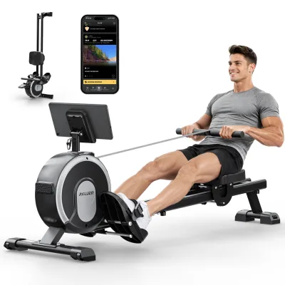 Smart Magnetic Rowing Machine EU Stock Home Gym Folding Magnetic Rowing Machine / Indoor Fitness Rower with App Integration