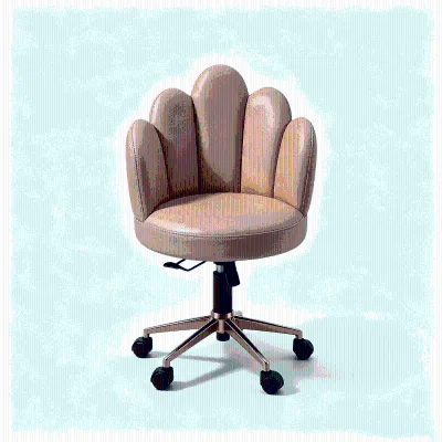 Spa Salon Nail Manicure Chair for Beauty Salon Esthetician Technician Stool Gold Khaki Fabric Technician Stool Chair for Salon