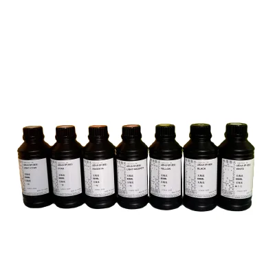 500ML LED Epson UV Ink Neutral/Hardness C M K W Y for Epson DX5 DX7 XP600 Printhead for LED UV Flatbed Printers
