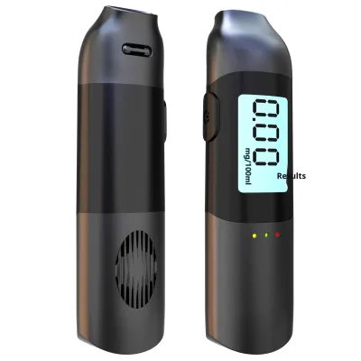Newest Professional Portable Breathalyzer Replaceable Mouthpieces LCD Display 0.05% Accuracy CE RoHS Certified English Voice