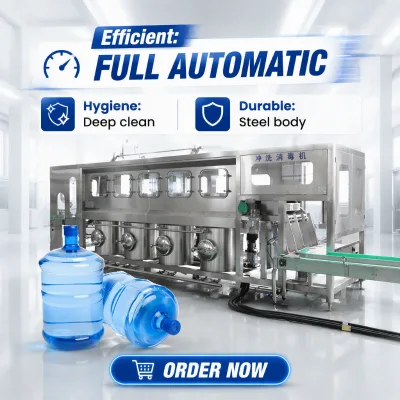 Versatile 450BPH 5 Gallon Water Filling Machine with Handle &Non-Handle Bottle 20L Bottling Line with Cap Sleeve Labeling System