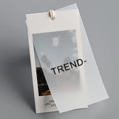 Sandpaper Hanger Card Embroidered Paper Tags for Garment Bags Shoes High-end Apparel Labels Custom Logo Design Production