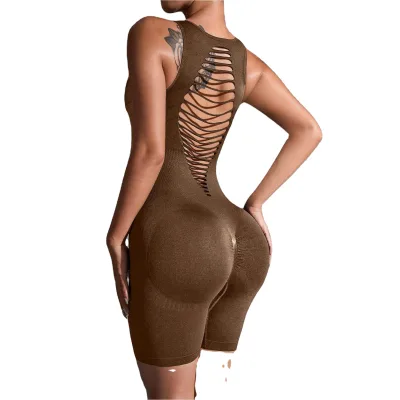 Women'S Jumpsuits Playsuits Casual Seamless Set Lace Flare 2026 Yoga With Fashion Mesh Flap Pocket Bandeau Multi Color Jumpsuit