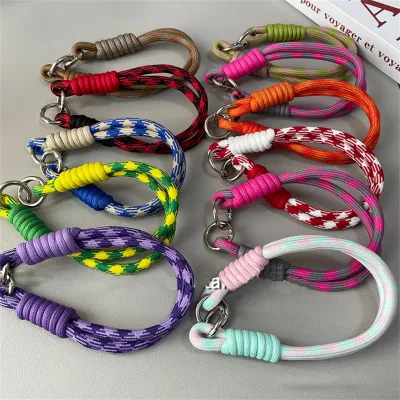Coloful Can Be Carried Twist Rope Lanyard Hanging Decoration Phone Anti-loss Pendant Fashion Strong Wrist Short Straps Band
