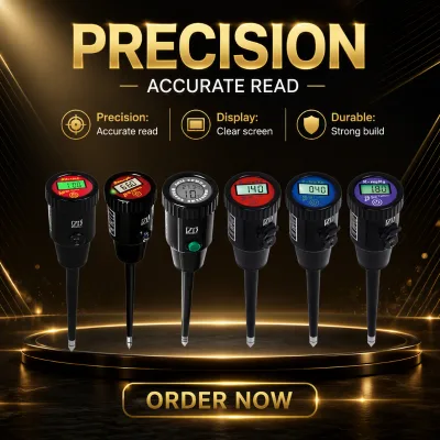 ZD 7 1 High Accuracy Metal Probe Soil NPK pH EC Temp Humidity Sensor Meter Equipment IP55 Protection 10-Second LCD Display