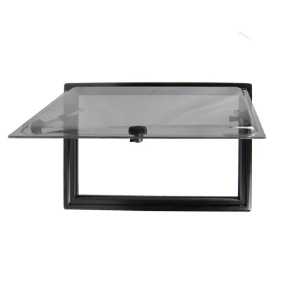 Weatherproof Flip-Up Double Shutter Ventilation Window Aluminum Alloy for Camper Van