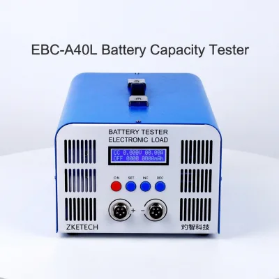 Baisiyu Zketech EBC-A40L Battery Capacity Tester 40A 400W 89V Electronic Load for Lithium LiFePO4 Lead-Acid Battery Pack
