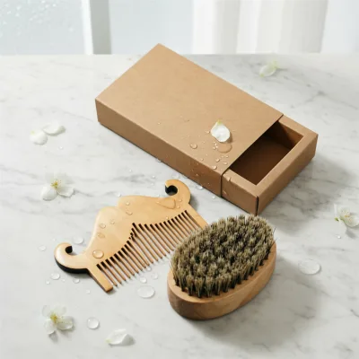 New Trend Beard Brush Set for Men Barber Shop Beard Comb Men's Beard Brush Shaving Brush