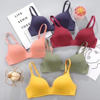 Direct Factory Sale Large Size Breathable Women's Bra with Light Seamless Underwear No Underwire Gathered Girls Bra Logo Cup