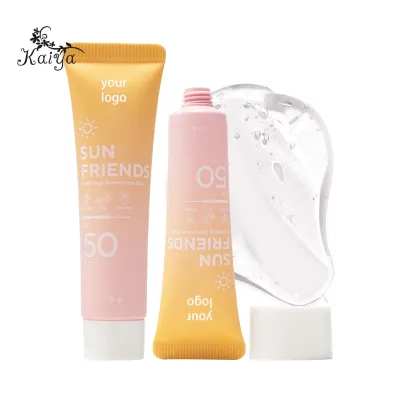 Private Label Organic UV Sunblock Cream SPF 50 Waterproof Instant Whitening Relief Sunscreen Vegan Facial Long Lasting Sun