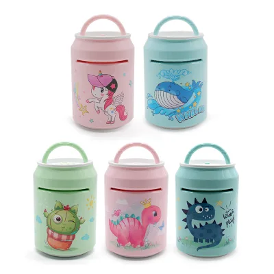Fingerprint Money Storage Machine Cartoon Portable Piggy Bank Can Store the Password to Unlock the Simulated