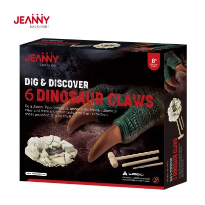 Educational Dig 6 Dinosaur Claw Glow in the Dark Dig It Out Diy Archeology Toys Fossil Dinosaur Skeleton Excavation Kits