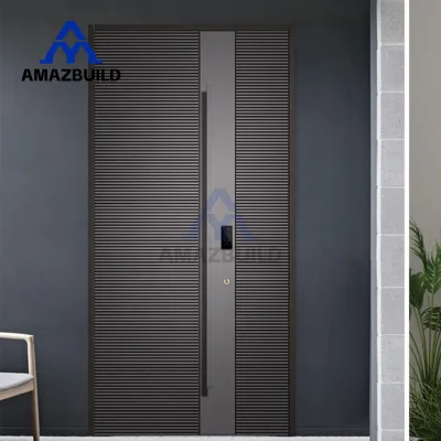 AMAZBUILD New Decorative Metal Main Entry High Security Doors Aluminium Door Grill Lock With Key