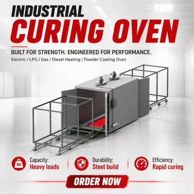 Electrostatic Powder Coating System Powder Curing Oven with Two-Door and Trolley by Electrically Heating Industry Powder Oven