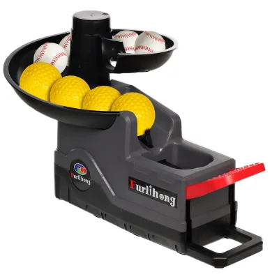 Furlihong 691BH Baseball Softball Toss Machine, Foot-Operated, No Power Needed, 4 Adjustable Gears, Solo Training