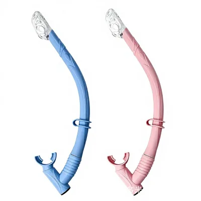 New Portable Detachable Full Dry Wet Dual-Purpose Silicone Snorkeling Tube & Respirator for Adults and Children
