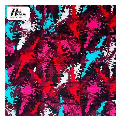 Fabric Textile 100% Polyester Screen Printing Spandex Woven Fabric for Summer Dress
