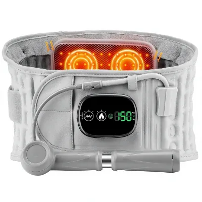 Decompression Back Belt Red Light Heating Massage Back Reliever Inflatable Brace Spinal Lumbar Woman Men Heating Pad